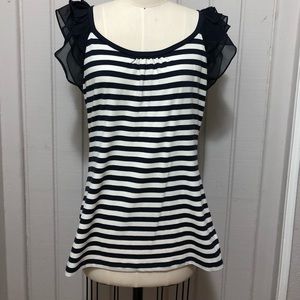 Express Navy/White striped top